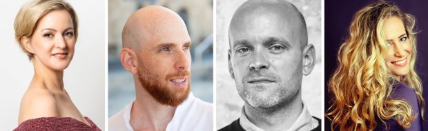 Солисты слева направо: Алла Василевицкая - ©Vladimir Godnik; Одед Райх - ©by Sarale Gur Lavy; Оливье Куаффе - ©Tom Roelofs; Шай Блох - ©Haim Kimchi