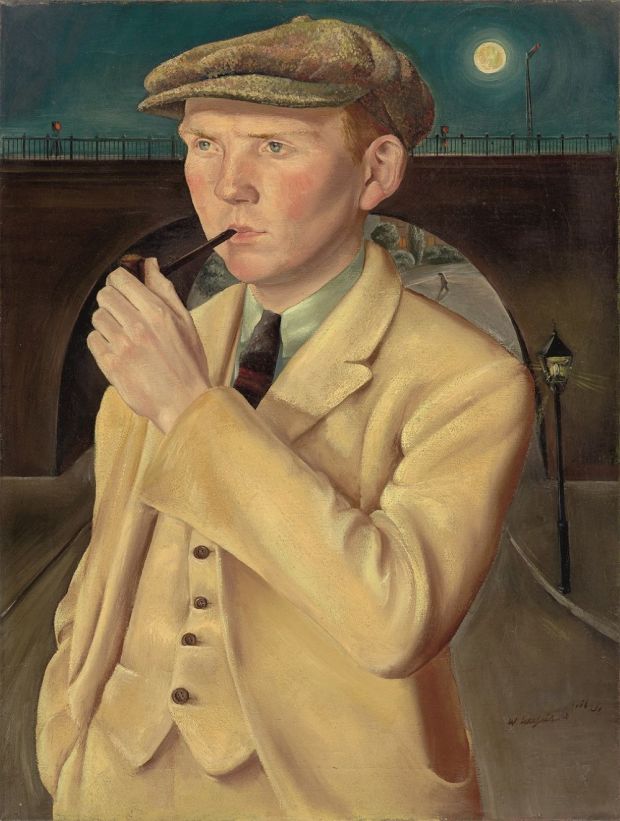 וילהלם לכניט, דיוקן אחי (מקס לכניט), 1924 שמן על בד, 53.3×70.5 אוסף פרטי צילוםGrisebach GmbH : Wilhelm Lachnit, Portrait of My Brother (Max Lachnit), 1924 Oil on canvas, 70.5×53.5 cm Private collection Photo: Grisebach GmbH